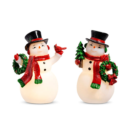 Retro Lighted Snowman - 2 Styles