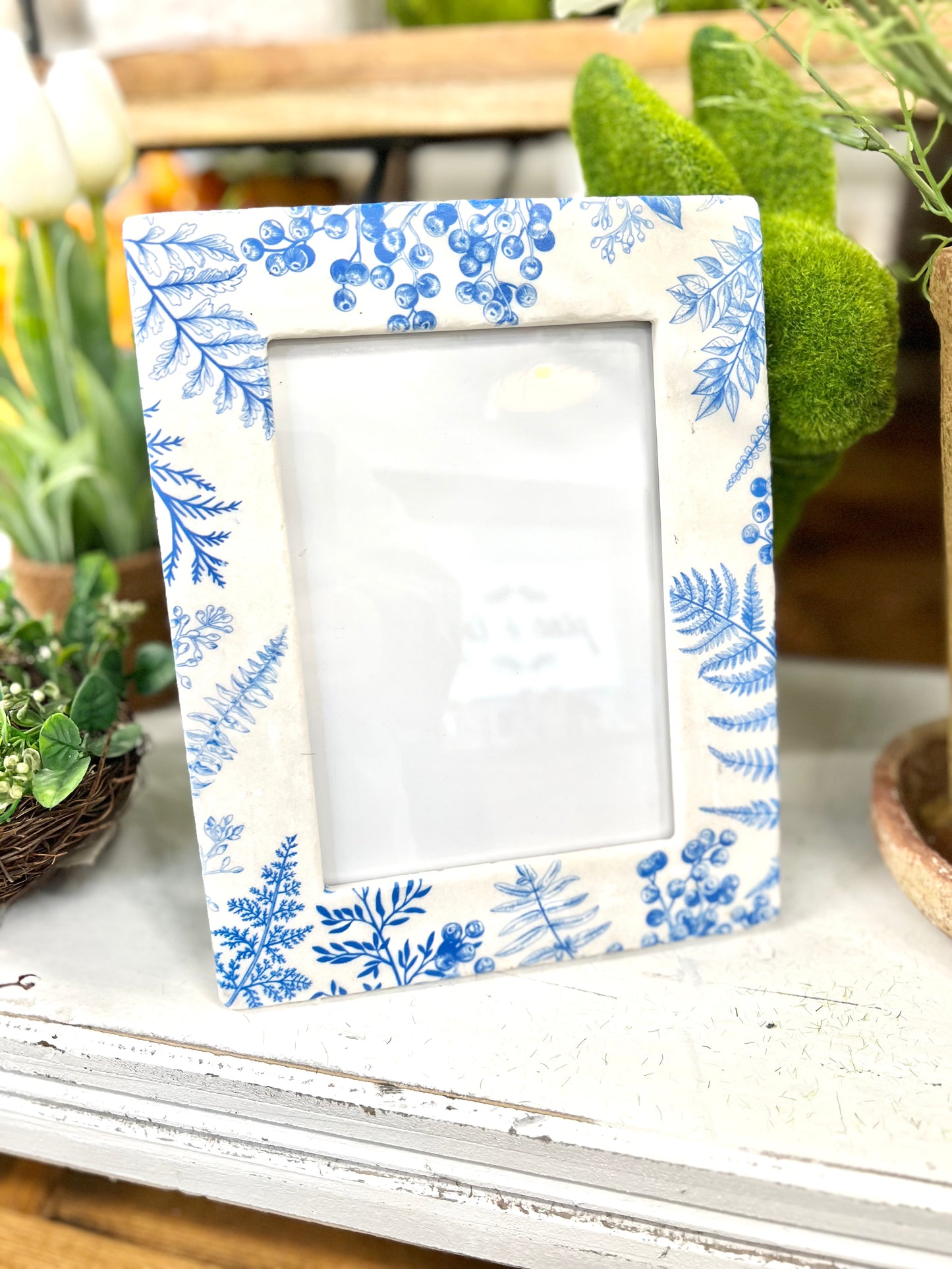 Blue Fern Photo Frame