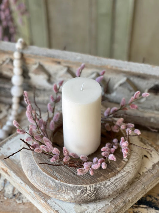 Blushing Catkin Buds Candle Ring