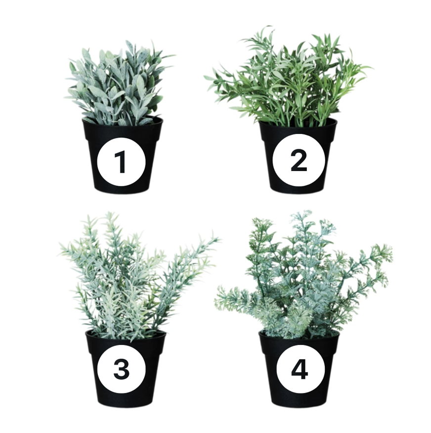 Faux Herb in Pot - 4 Styles