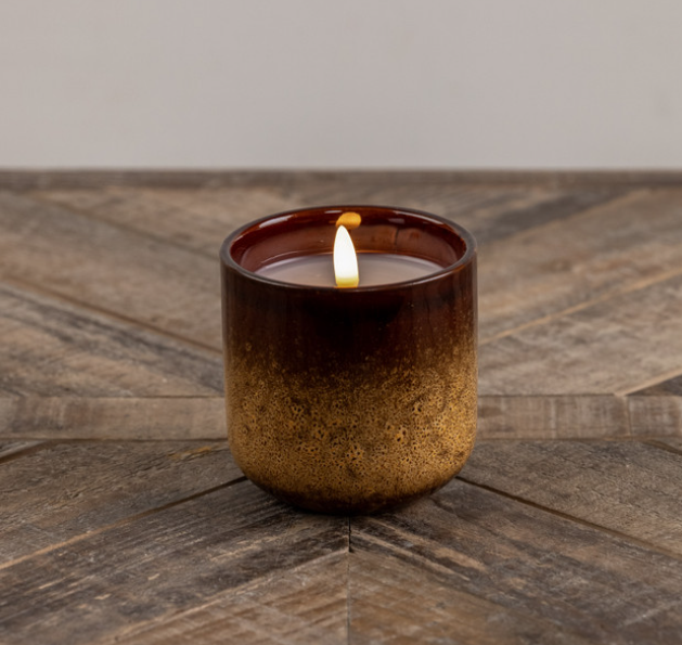 Brown and Tan Flameless Candle - 3.75"