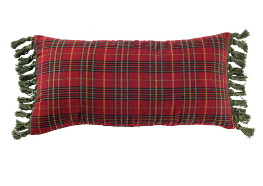 Plaid Lumbar Pillow