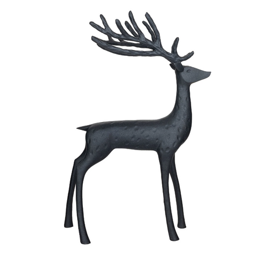 Black Resin Deer - Large