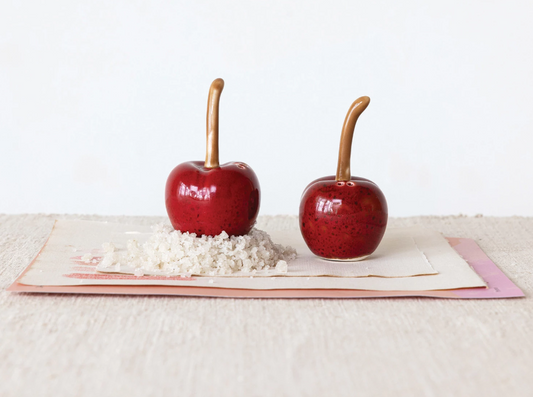 Cherry Salt and Pepper Shakers