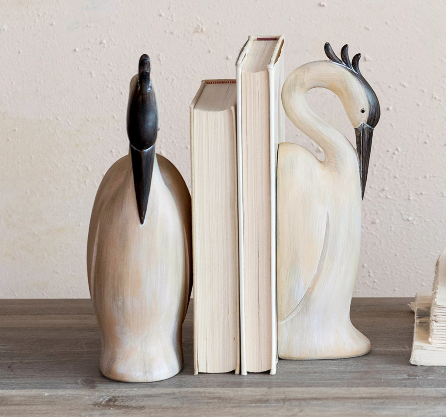 Heron Bookends