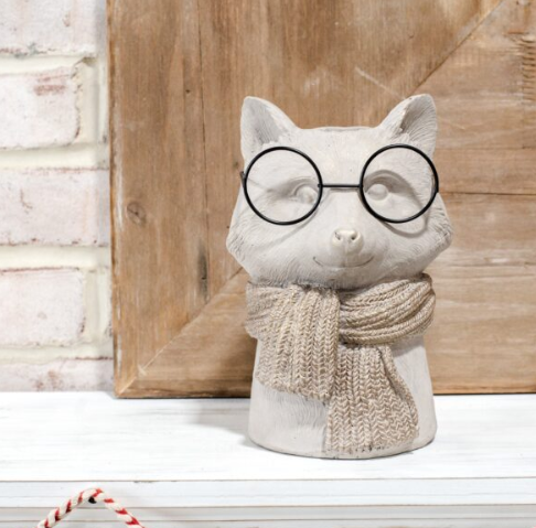 Eyeglass Fox Vase