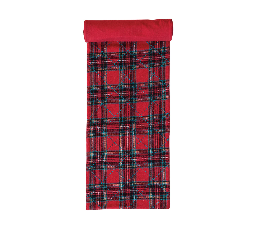 Plaid Quilted Table Runner