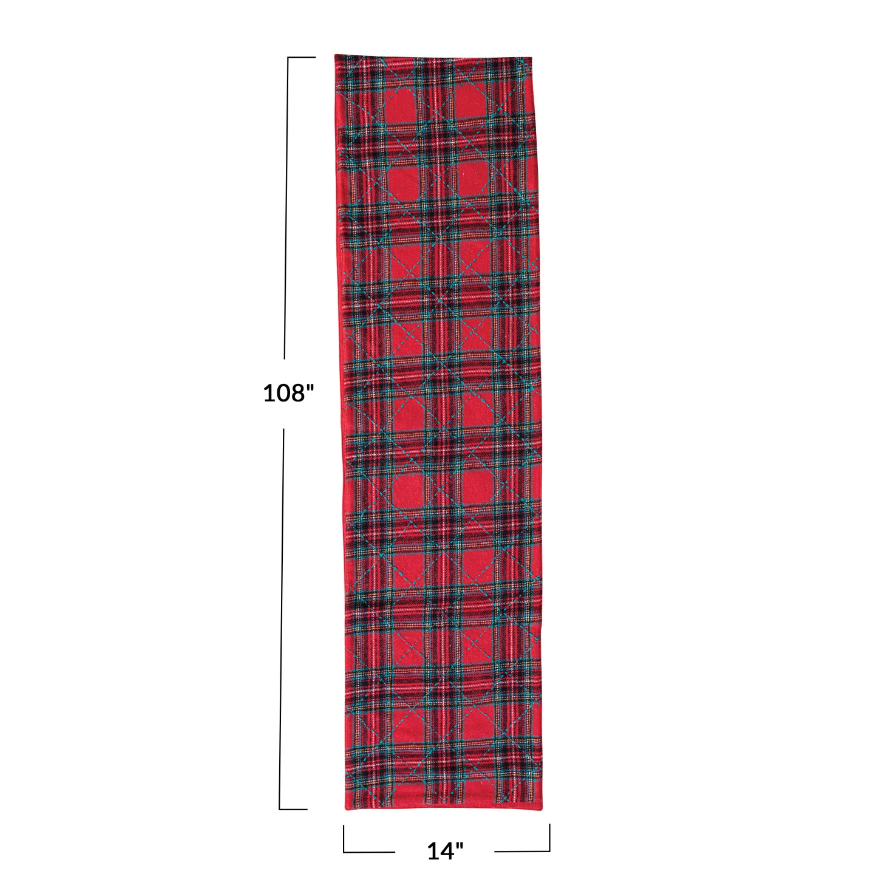 Plaid Quilted Table Runner