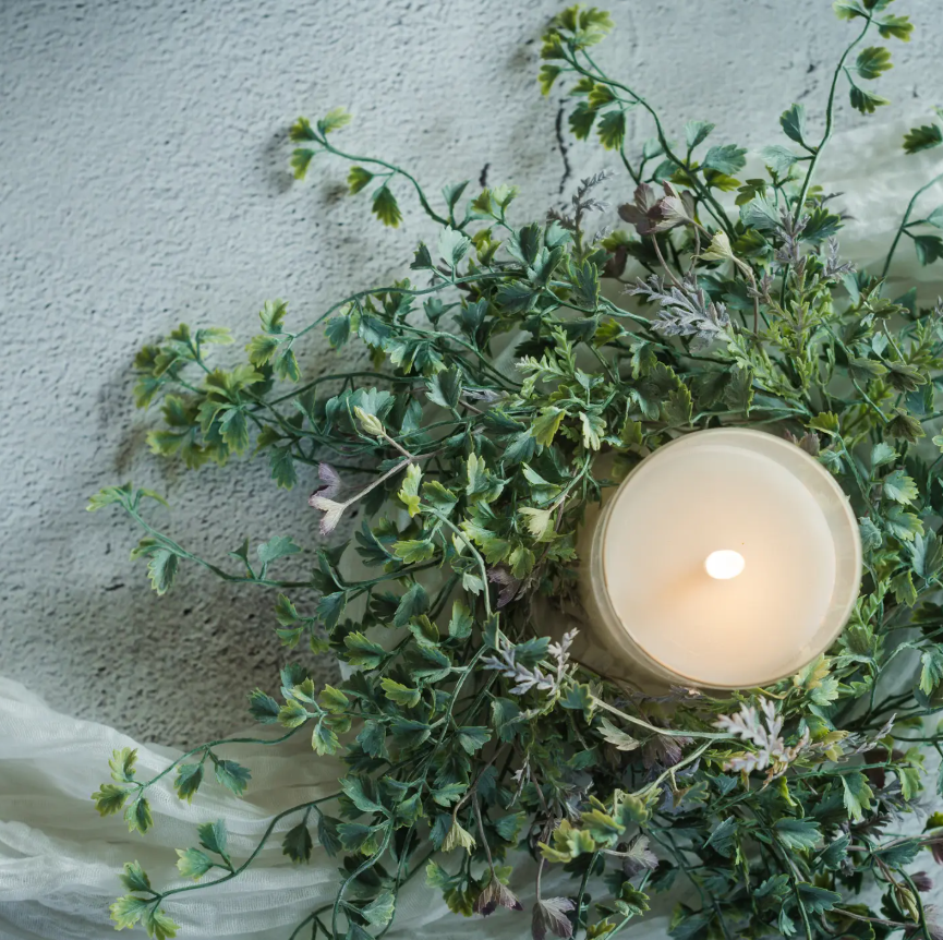 Wild Celery & Helleborus Candle Ring