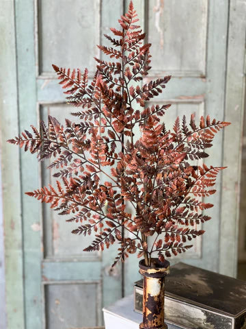 Autumnal Fern Spray- Rust