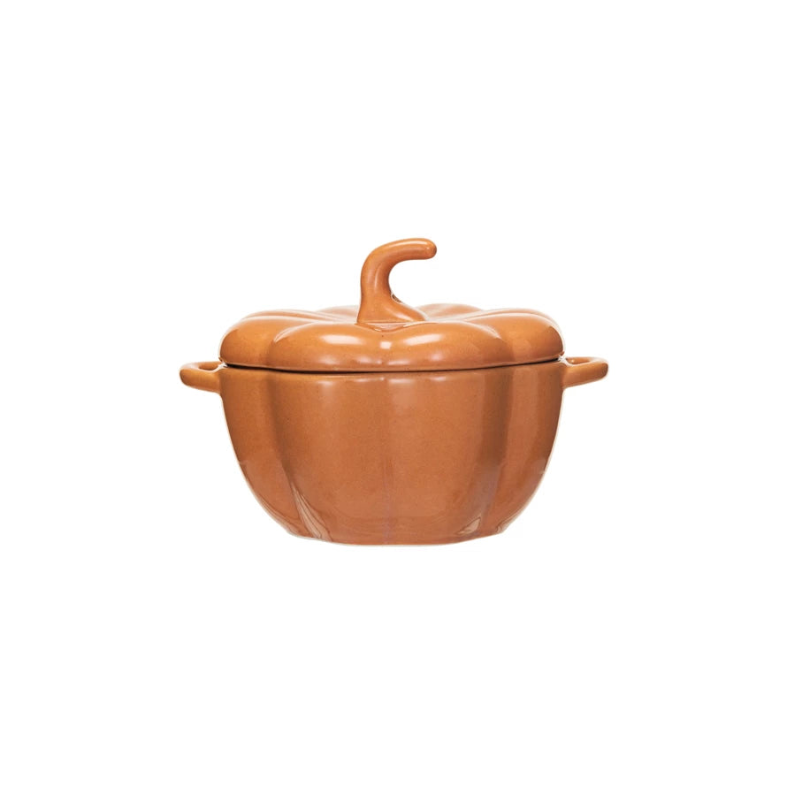 Stoneware Pumpkin Baker - Orange