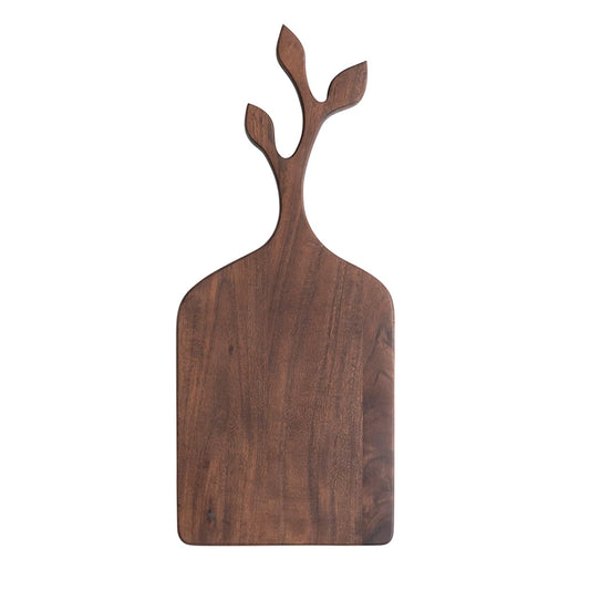 Acacia Wood Cheese/Cutting Board w/ Branch Shaped Handle