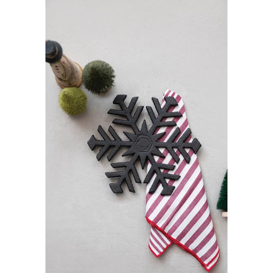 Cast Iron Snowflake Trivet