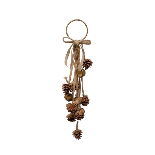 Pinecone and Bell Doorhanger