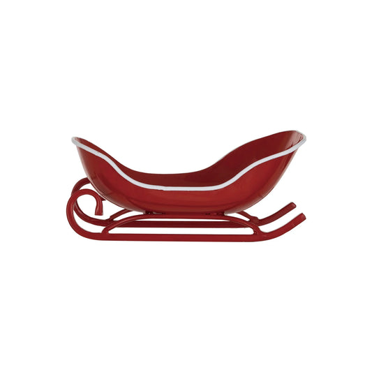 Red Iron Sleigh Soap Dish