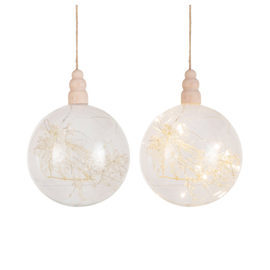 LED Ornament w/ Dried Botanicals