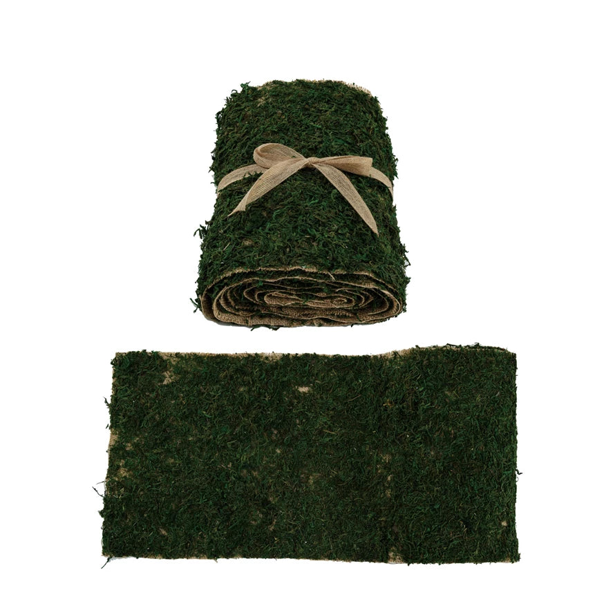 Moss and Burlap Runner