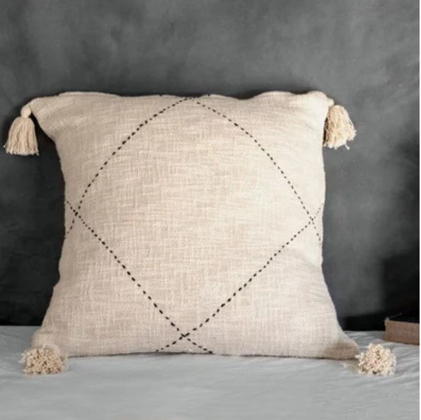 Frankie Beige Square Pillow