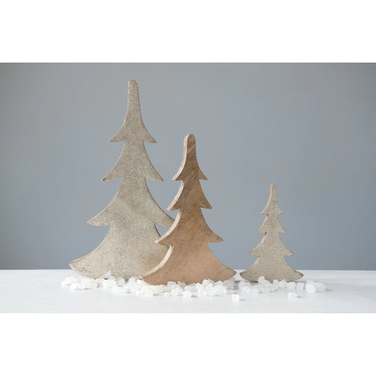 Wood Tree with Glitter - 3 Sizes